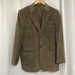 PERRY ELLIS Brown Corduroy Coat Jacket Men's M40 Sht